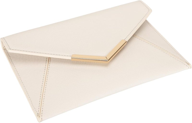 DEXMAY DM Dexmay Women Envelope Clutch Handbag Medium Saffiano Leather Foldover Clutch Purse - Image 5